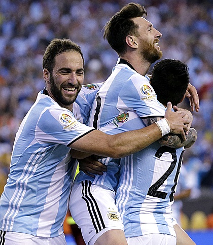 아르헨티나의 메시의 환호/사진=AP 뉴시스