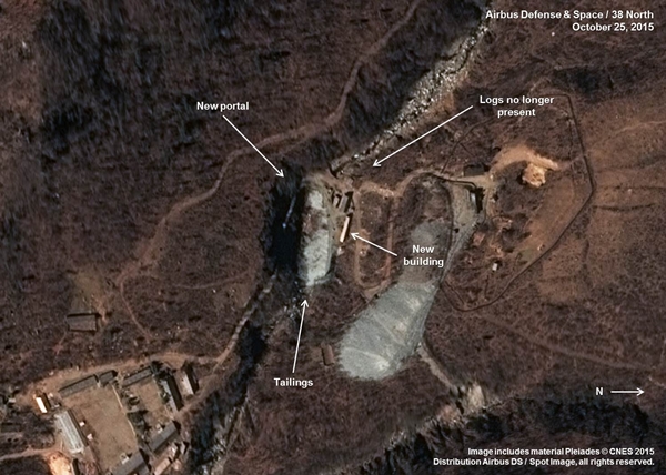 중국 정부가 북한이 9일(현지시간) 제5차 핵실험을 강행한 데 대해 반대 입장을 분명히 했다. 사진은 북한 함경북도 길주군 풍계리 핵실험장 모습 / 뉴시스