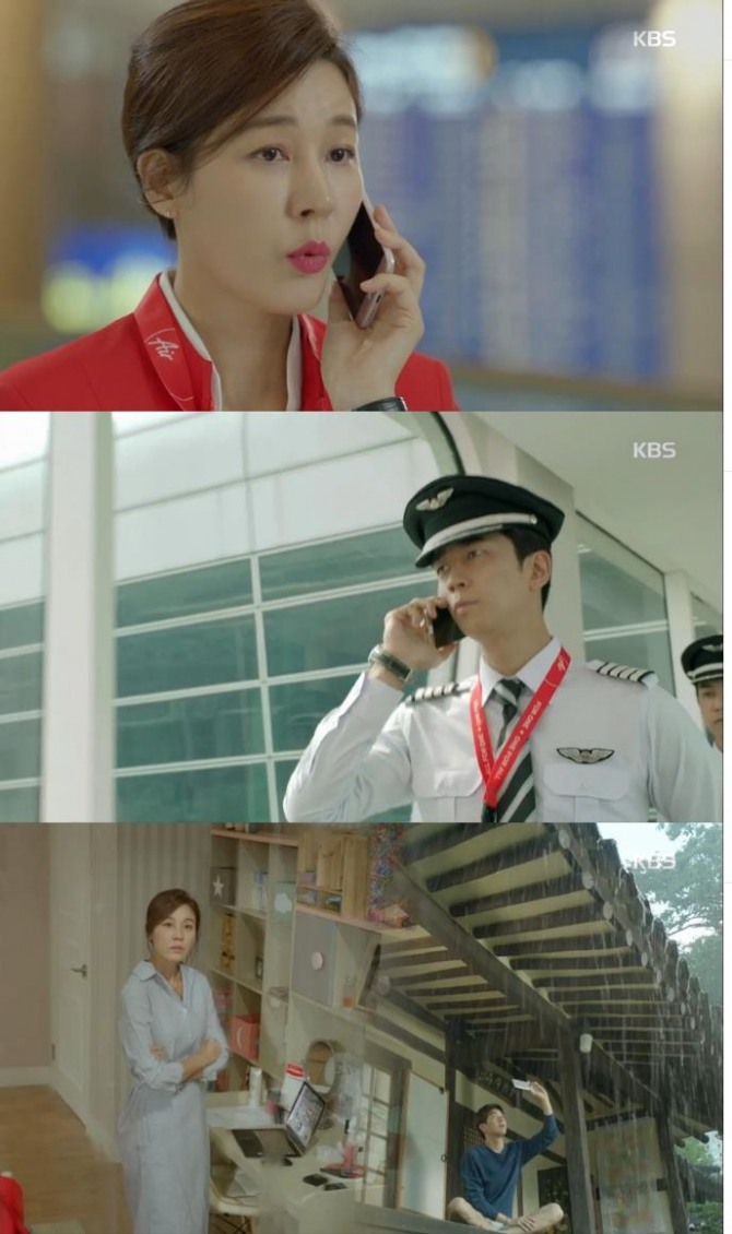 21일 밤 방송된 KBS2 새 수목드라마 '공항가는 길'에서 최수아(김하늘)가 딸 효은(김환희)과 공항을 매개체로 서도우(이상윤)와 인연을 맺는 장면이 그려졌다./사진=KBS2  방송 캡처