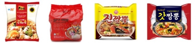 나트륨 함량이 많은 짬뽕라면 1위~3위/사진=각 사 제공   <br />
<br />
