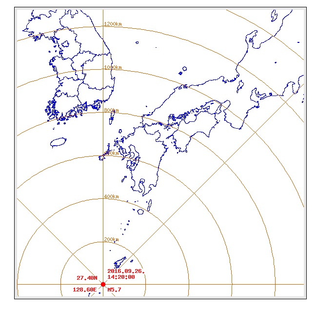 [기상청 지진 특보] 일본 또 지진, 오키나와 규모 5.7...한국 기상청 공식발표, 한반도 경주 지진에 미치는 영향은? 