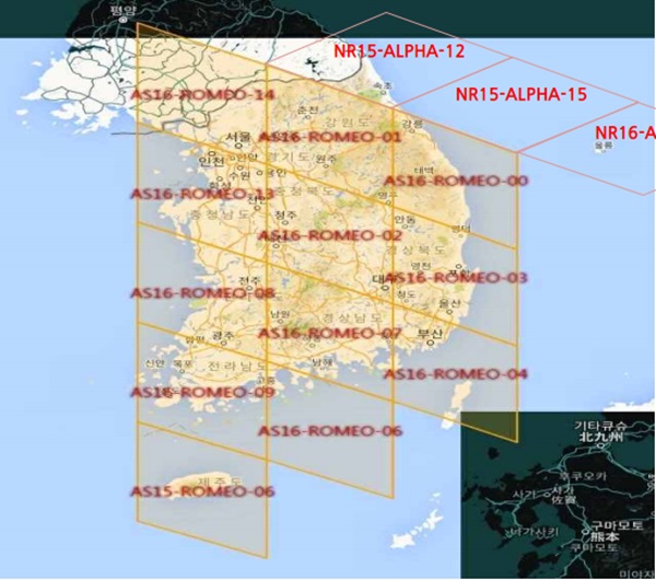 우리나라에서 정식 서비스가 시작되지 않은 상황에서 NR15,NR16,NR16 지역에서는 서비스가 가능하다. 하지만 이또한 정확한 지도가 나타나지 않는 절름발이 서비스에 불과하다. 사진=국토지리정보원 