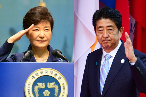 박근혜 대통령과 아베 신조 일본 총리 / 사진=뉴시스