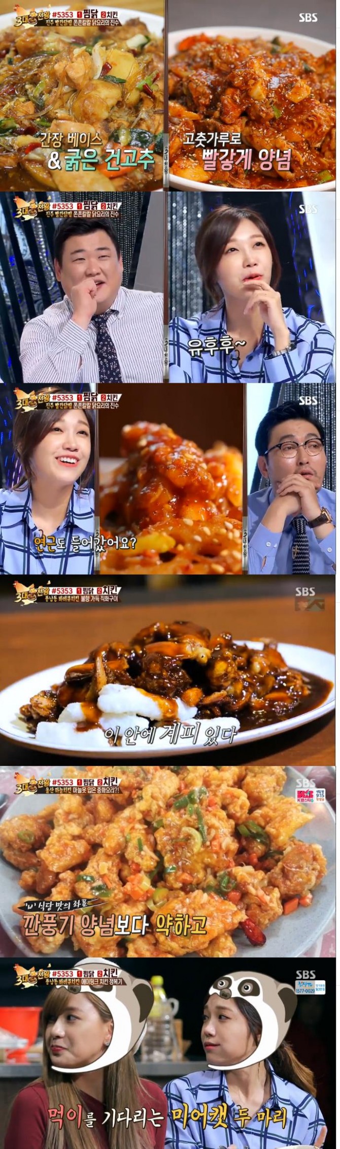 지난 19일 방송된 SBS '백종원의 3대천왕'에서는 찜닭과 치킨의 맛대결이 펼쳐졌다./사진=SBS 방송 캡처