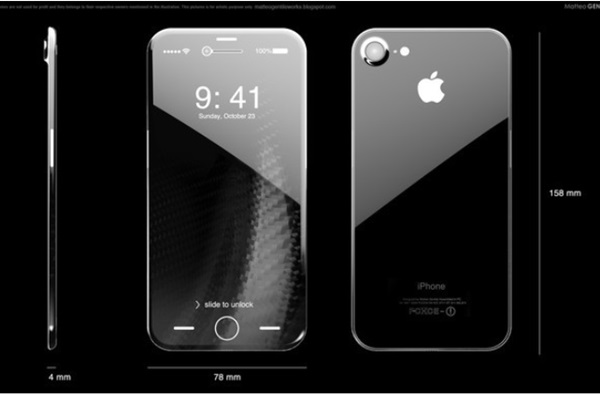  OLED디스플레이를 사용한 아이폰8의 예상 디자인. 사진=마테오 젠틸레  