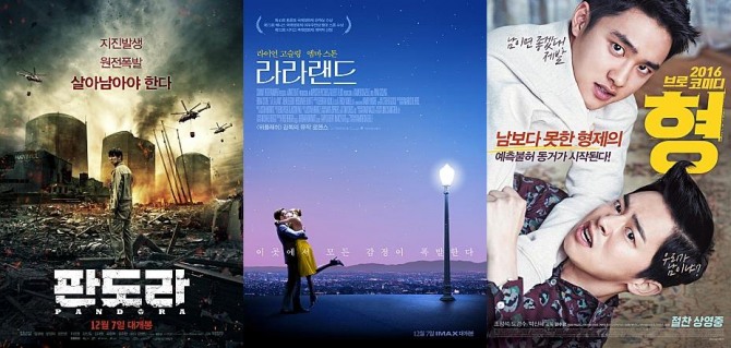[박스오피스 영화순위 TOP10] 1위-'판도라' 2위-'라라랜드' 3위-'형' 4위-'아기배달부 스토크' 개봉일, 누적관객수...'신비한 동물사전' '원피스 필름 골드' '미씽: 사라진 여자' '잭 리처: 네버 고 백' '나, 다니엘 블레이크' '호비와 동화나라 대모험' 관객 점유율, 개봉일, 누적관객수, 장르, 감독, 출연배우, 줄거리 (TOP10 영화 순위, 영화 추천, 최신 개봉영화) (TOP10, 영화 순위, 영화 추천, 최신 개봉영화) /사진=각 영화 공식 포스터