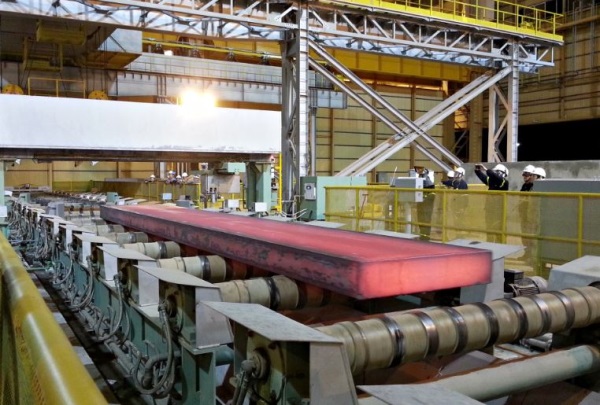 브라질 CSP제철소에서 슬래브 첫 출하가 이루어지고 있다. 