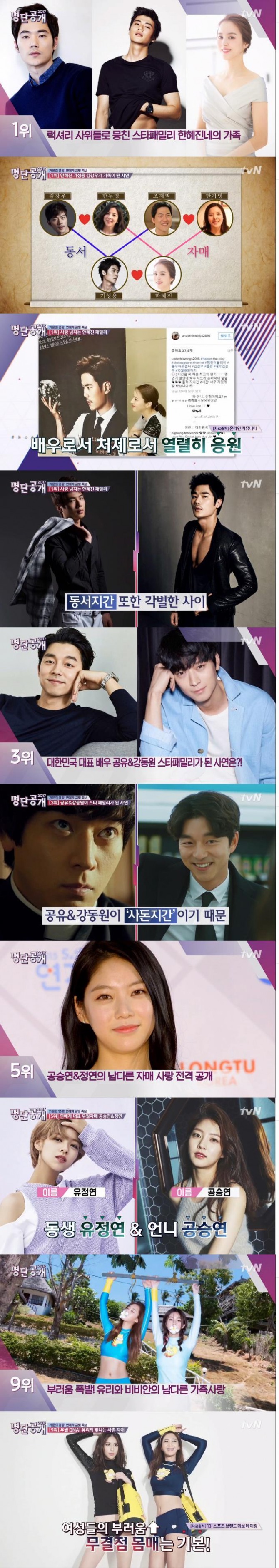 2일 방송된 tvN '명단공개'에서는 연예계 스타들의 숨은 가족이 공개된 가운데 한혜진-김강우가 처제 형부 사이로 밝혀졌다./사진=tvN 방송 캡처