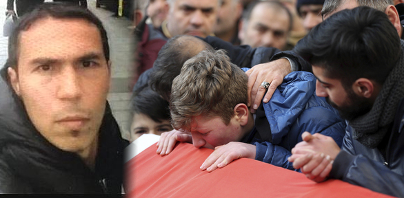 터키 경찰이 공개한 이스탄불 총기난사 테러범의 얼굴사진과 클럽 총기난사 테러 희생자 가족 / 사진=AP 뉴시스