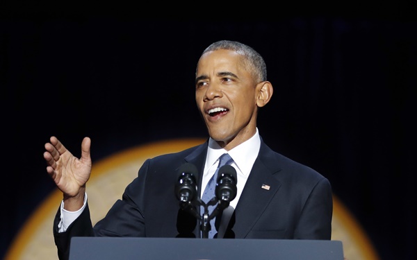 퇴임을 10일 앞둔 버락 오바마 미국 대통령이 시카고에서 고별연설을 전했다 / 사진=뉴시스