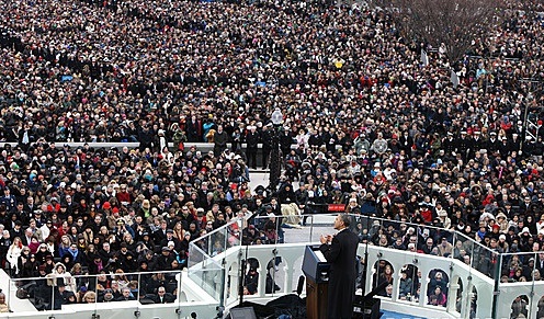 지난 2012년 집권 2기 취임식을 하는 버락 오바마 미국 대통령 / 사진=뉴시스