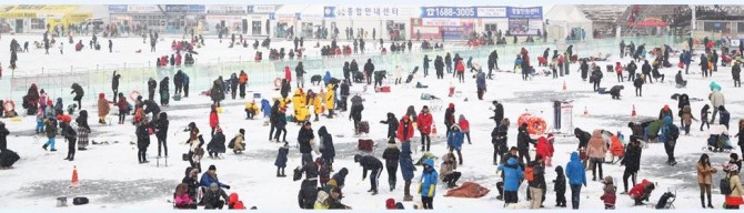 겨울 축제의 꽃인 화천산천어축제