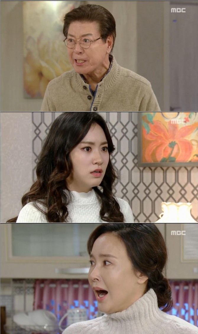 30일 방송된 MBC 아침드라마 '언제나 봄날'에서 강덕상(이정길)이 보현(이유주)이 주세은(김소혜)의 딸이라는 사실을 알고 분노했다./사진=MBC 방송 캡처