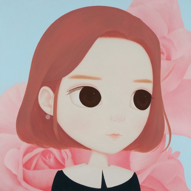 한승훈 작 'Time to blossom', Oil on canvas, 45.5x45.5cm, 2017