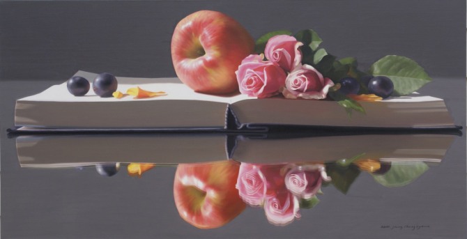 정창균 작 '명경지수'. 128x64cm. oil on canvas. 2010