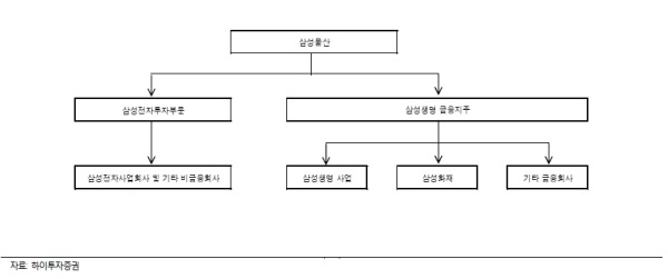 자료=하이투자증권, 삼성생명 금융지주회사 전환 및 삼성전자 인적분할 이후 지배구조