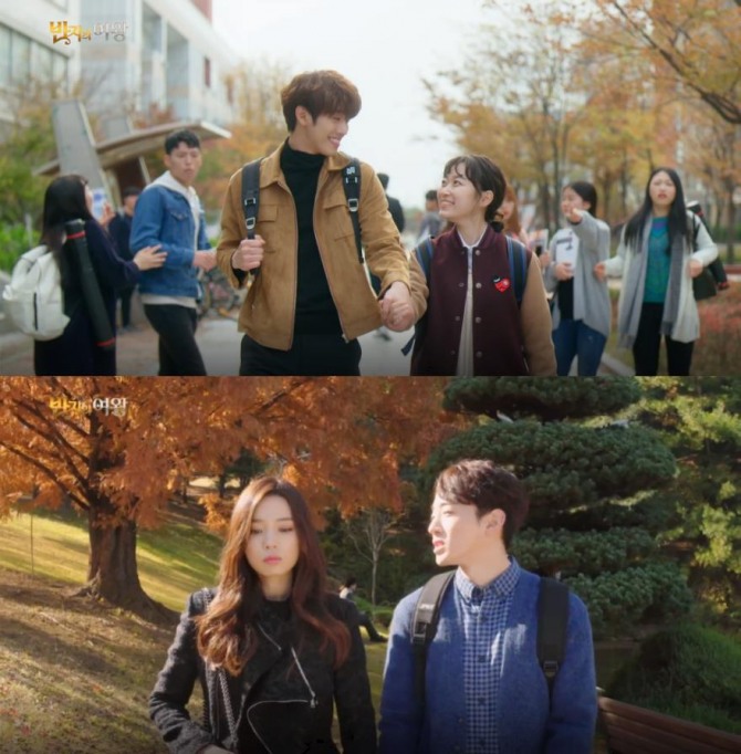 '반지의 여왕' 김슬기, 외모지상주의 안효섭 말고 남사친 이태선은 안되나요?  /사진=MBC × NAVER TV 콜라보 드라마 세가지색 판타지 '반지의 여왕' 12회 모난희-박세건 연애시작 방송캡처 ('반지의 여왕' 김슬기-모난희 역, 안효섭-박세건 역, 윤소희-강미주 역, 이태선-변태현 역 출연)