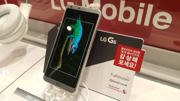 LG전자의 신형 스마트폰 G6. 사진=유호승 기자