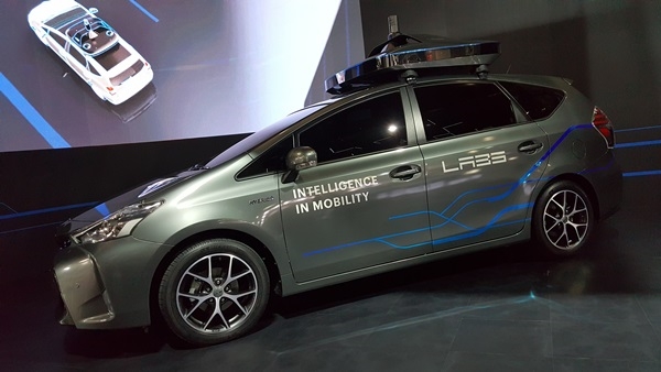 네이버가 30일 일산 킨텍스에서 개막된 서울모터쇼에서 공개한 자율주행차. 사진=이재구기자 