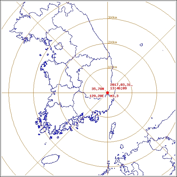 경주 규모 3.3 지진 발생/기상청