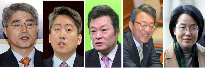 (좌부터) 조광희 비서실장과 김경록 대변인, 김철근 대변인 김성식 의원 박선숙 의원 뉴시스 