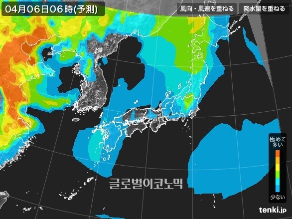 일본기상협회는 6일 오전 서울과 경기 지역을 제외한 한반도 전역에서 초미세먼지 없는 맑은 하늘을 기대할 수 있지만 오후 들어 점차 영역이 확대될 것으로 예상했다 / 사진=일본기상협회