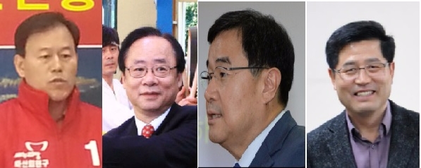 좌부터)윤한홍 의원, 이주영 의원, 김정훈 의원, 조진래 경남개발공사 사장. 뉴시스 