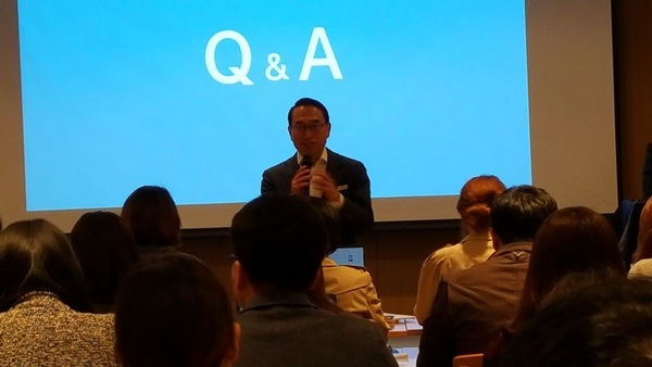 홍원표 삼성SDS사장이 자사가 개발한 4차산업혁명의 핵심기술인 넥스레저 블록체인에 대한 관심을 가져달라고 말하고 있다. 사진=이재구기자