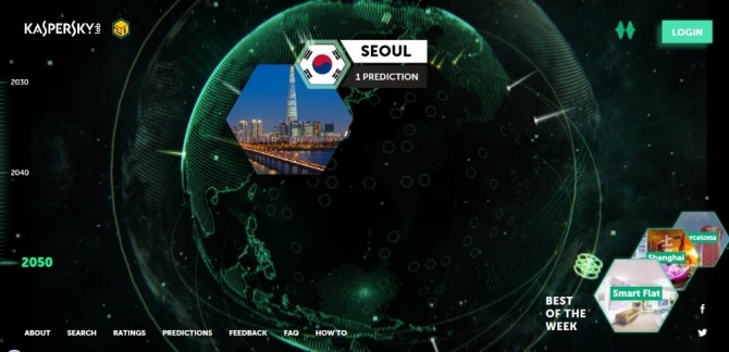 2050년 서울의 예상 모습을 그린 모습도 올라와 있다. 사진=카스퍼스키랩