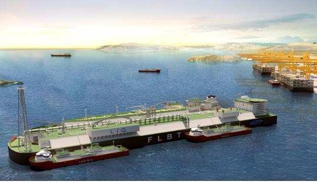 해상부유식 LNG 벙커링 터미널 조감도. 경남도=제공