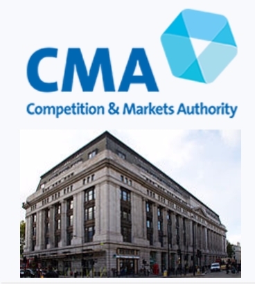 영국 경쟁시장국(Competition and Markets Authority, CMA) 로고 및 본사 사옥. 자료=위키피디아