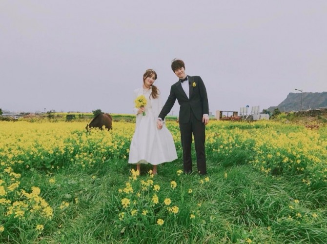 MBC 예능 '우리 결혼했어요'에 출연 중인 정혜성과 공명. 사진=정혜성 인스타그램 캡처