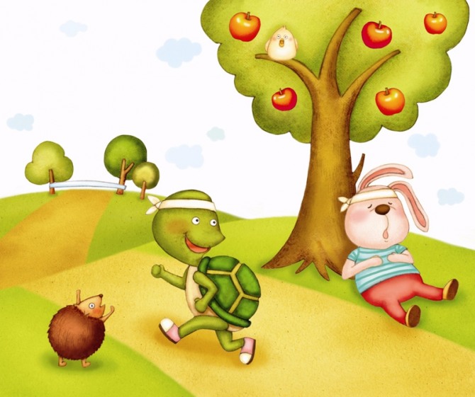 토끼와 거북이의 경주 모습. 부디 거북이가 단팥빵을 걸지 않았길 바란다. 사진=글로벌 이코노믹