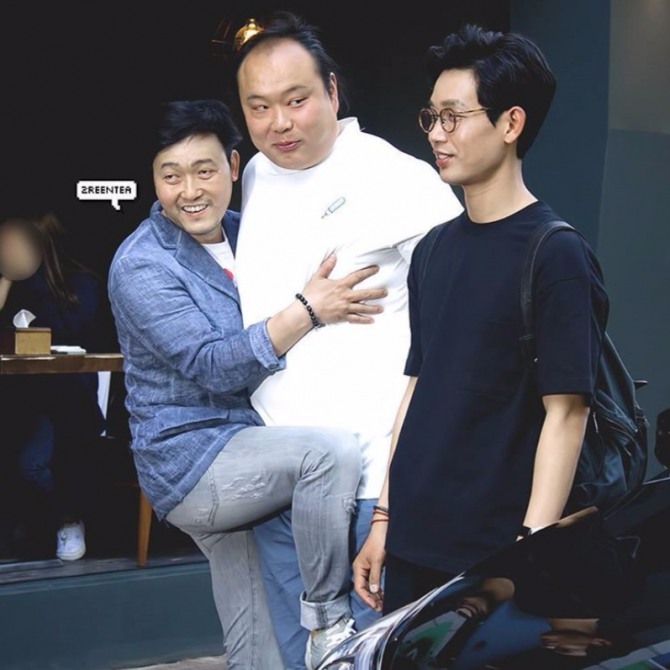 17일 여의도에서 열린 '역적' 종방연에 참석한 이준혁(왼쪽), 이호철(가운데) 김도윤. 사진=이준혁 인스타그램 캡처