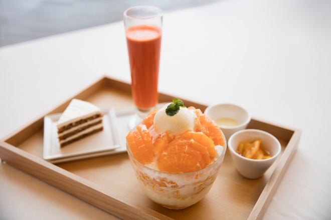 해비치 호텔앤드리조트 제주에서 선보인 ‘한라봉 빙수’. 