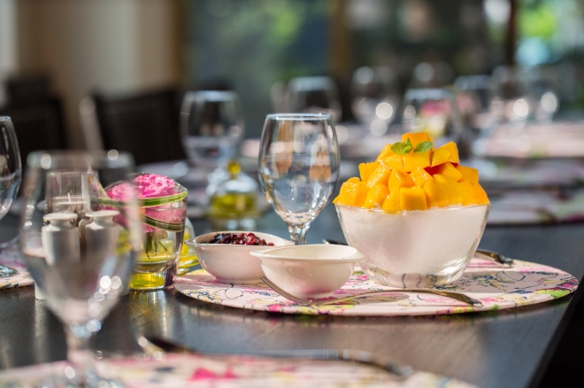 임피리얼 팰리스 서울 호텔 카페 델마르에서 선보인 제주 애플망고 빙수.