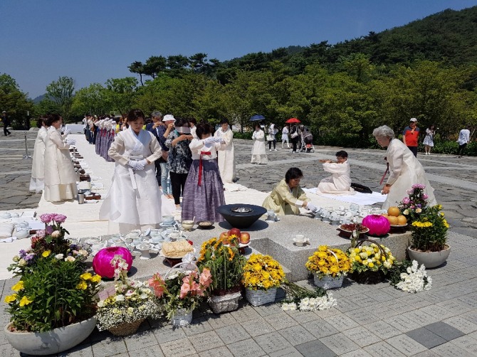 헌다례 행사 모습. 김해시=제공