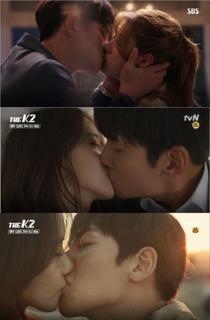 ‘수상한 파트너’ 지창욱, 은밀한 과거? 남지현♡키스 전에…담요키스 재조명 역시, 키스장인 /사진=(상)SBS 수목드라마 '수상한 파트너' 지창욱-남지현 방송캡처, (중,하) TVN 드라마 '더케이투' 지창욱-임윤아 방송캡처