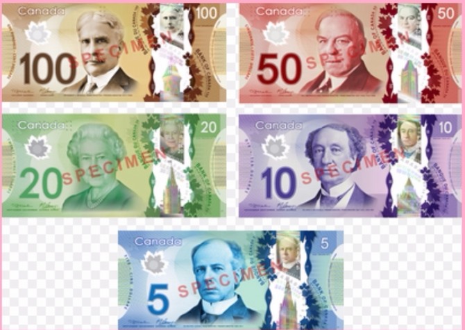 캐나다달러 지폐견양.  사진=위키피디아