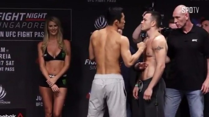 ‘UFC 파이트나이트 111’에서 김동현이 콜비 코빙턴에 판정패 당한 가운데 코빙턴이 김동현에게 한 막말이 비난의 화살을 맞고 있다. /출처=SPOTV