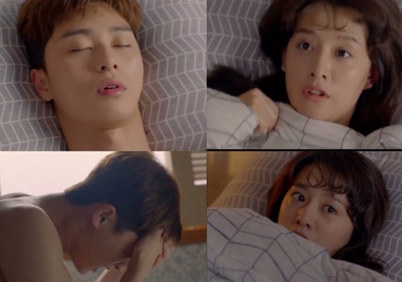 19일 밤 방송된 KBS2 월화드라마 '쌈, 마이웨이'에서는 9년 남차신과 여사친인 고동만(박서준)과 최애라(김지원)이 동침을 하는 대박 사건이 일어났다. 사진=KBS2 방송 캡처