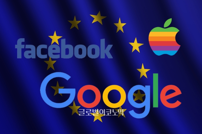 유럽연합(EU)이 독점금지법(반독점법) 위반 혐의로 미국 구글에 24억2000만유로(약 3조1300억원)라는 사상 최대 규모 과징금을 부과하면서 미국과의 관계 악화가 우려되고 있다 / 자료=글로벌이코노믹