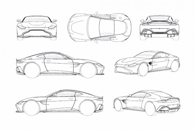 일본 특허청에 제출된 애스턴 마틴 스포츠카에 대한 디자인 특허 출원을 통해 차세대 애스턴 마틴 밴티지 스타일을 엿볼 수 있다.