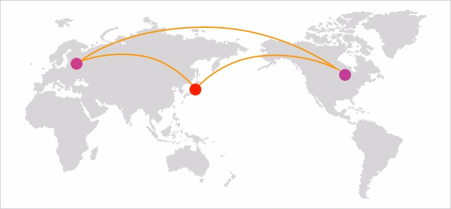 다카타는 일본 시가현과 미국 디트로이트, 독일 베를린에 연구개발 센터를 설립해 글로벌 삼극 개발 체제를 확립하고 있다. 자료=다카타