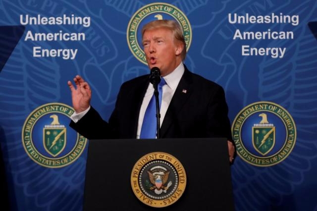 트럼프 미국 대통령이 6월 29일 워싱턴 에너지부에서 열린 'Unleashing American Energy' 행사에서 연설했다. 사진=로이터통신/뉴스1