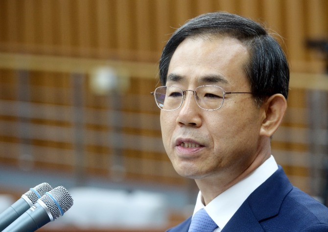 5일 여의도 국회에서 열리고 있는 조재연 대법관 후보자가 인사청문회에서 모두발언을 하고 있다. 사진=뉴시스 