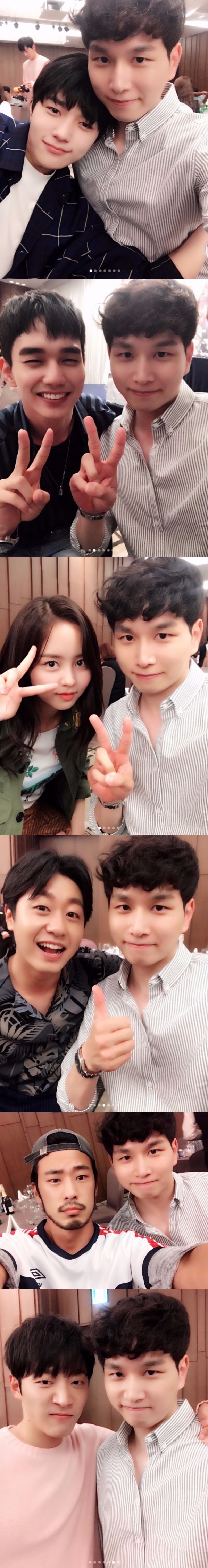 지난 3일 개최된 '군주 가면의 주인' 종방연에 참석한 엘, 송인국, 유승호, 김소현, 배유람, 김서경, 신현수. 사진=송인국 인스타그램 캡처