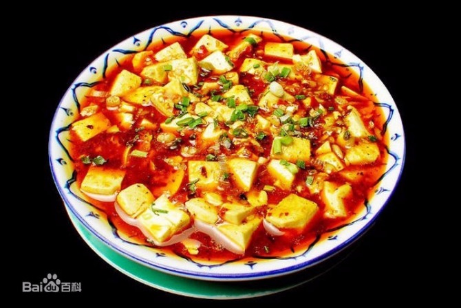 마풔떠우후라고 부르는 마파두부는 쓰촨 요리 중 가장 쓰촨 요리다운 음식으로 꼽힌다.
