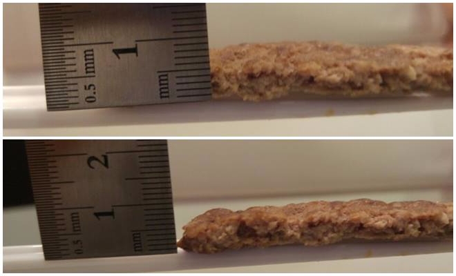 맥도날드 빅맥 패티 단면. 사진=천진영 기자