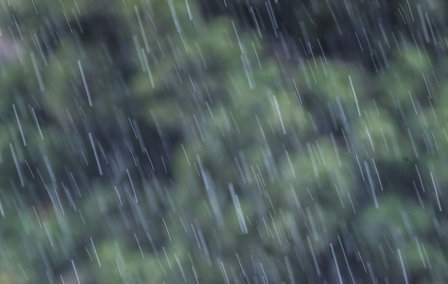 28일 오후 7시 45분 현재 청주시에 폭우가 내리고 있다. 자료=글로벌이코노믹